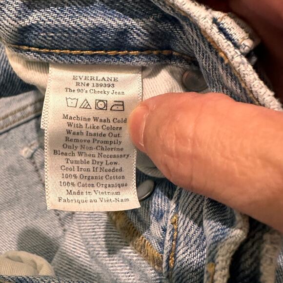Everlane The 90s Cheeky Jean Vintage Mid Blue Cropped, size 27 - Picture 8 of 10